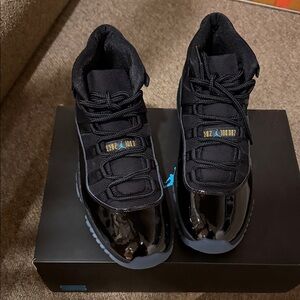 Jordan Men's Black Patent Leather Low-Top Sneakers